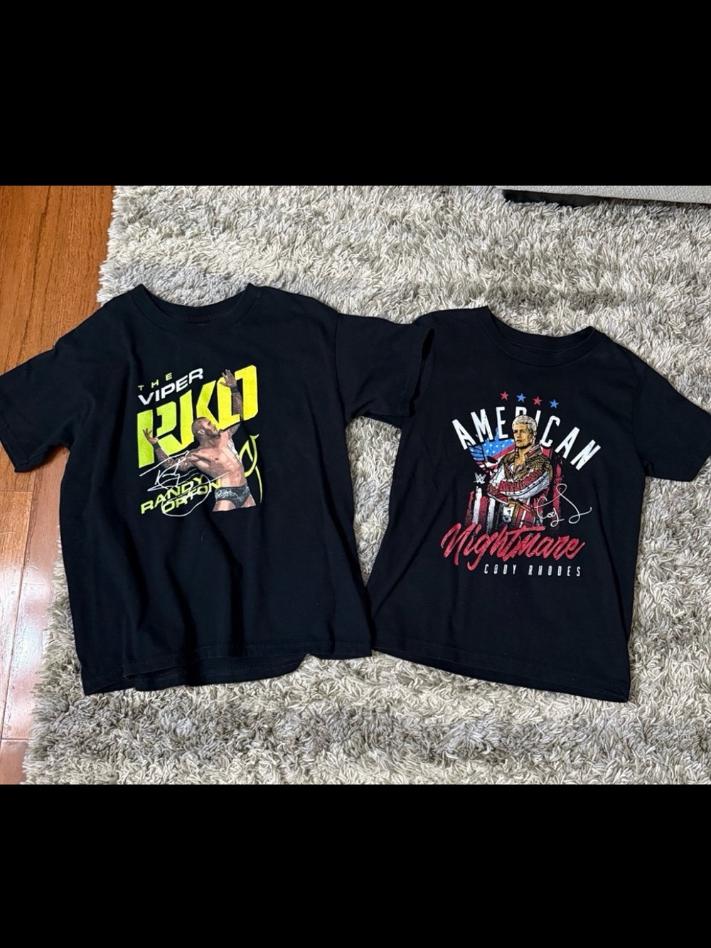 Kids Cody Rhodes and Randy Orton WWE tshirts